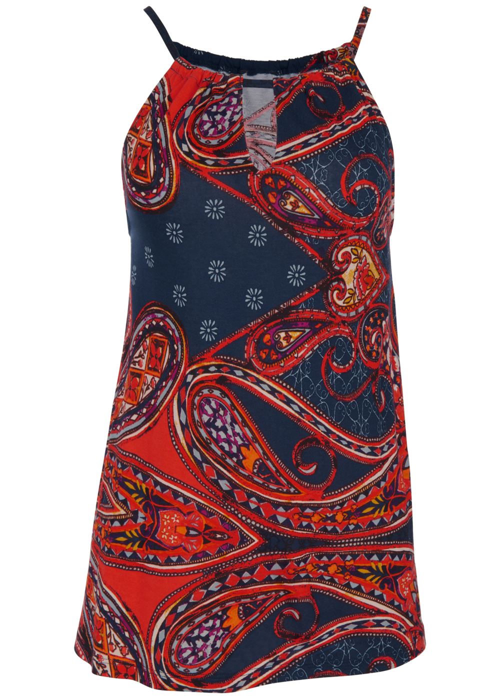Venus Paisley Printed Tank in Navy Multi