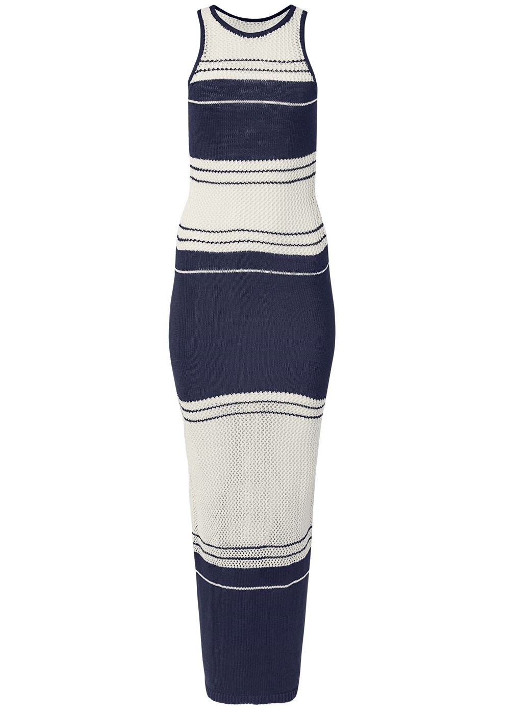 Venus Color Block Sweater Dress - Off White & Navy