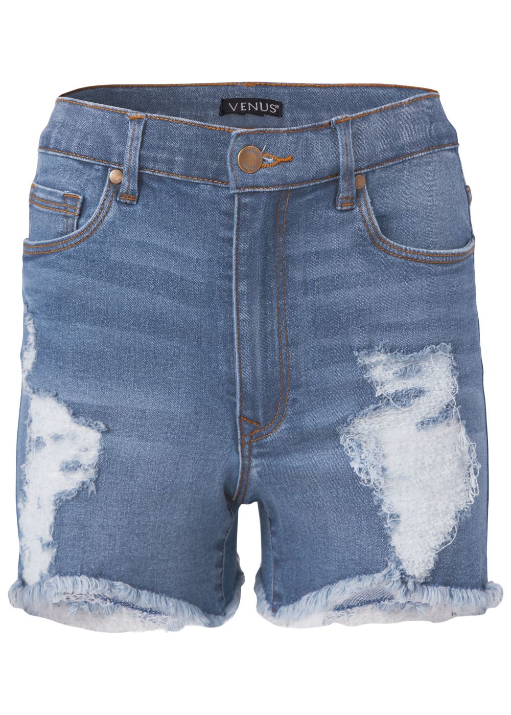 Venus Medium Wash DISTRESSED JEAN SHORTS