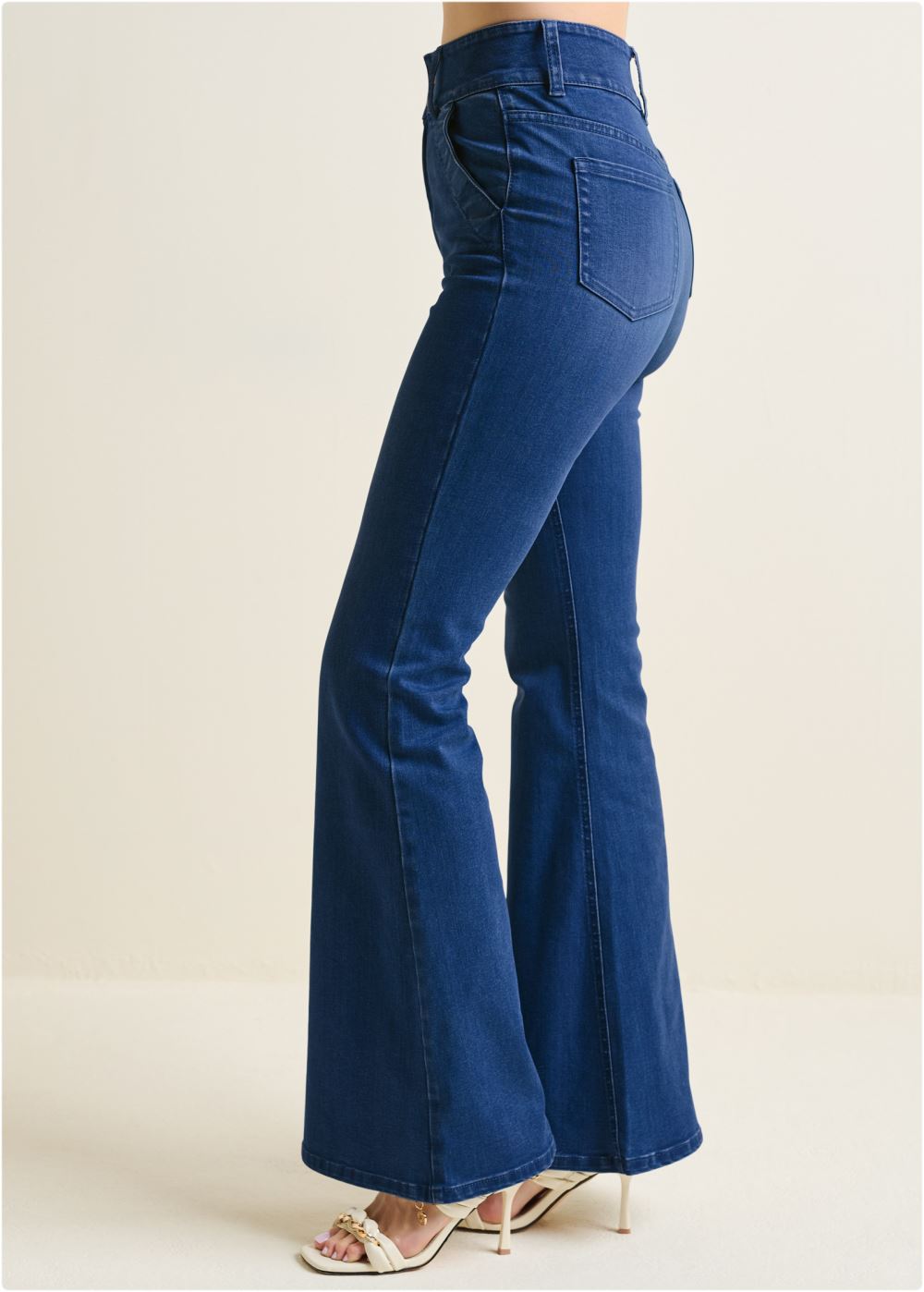 Venus High-Waist Flare Jeans in Dark Wash