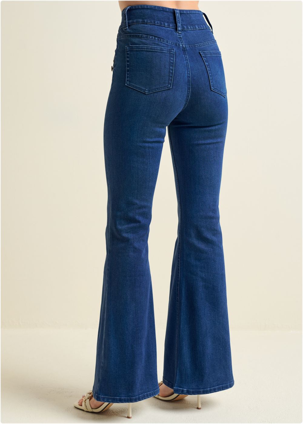 Venus High-Waist Flare Jeans in Dark Wash