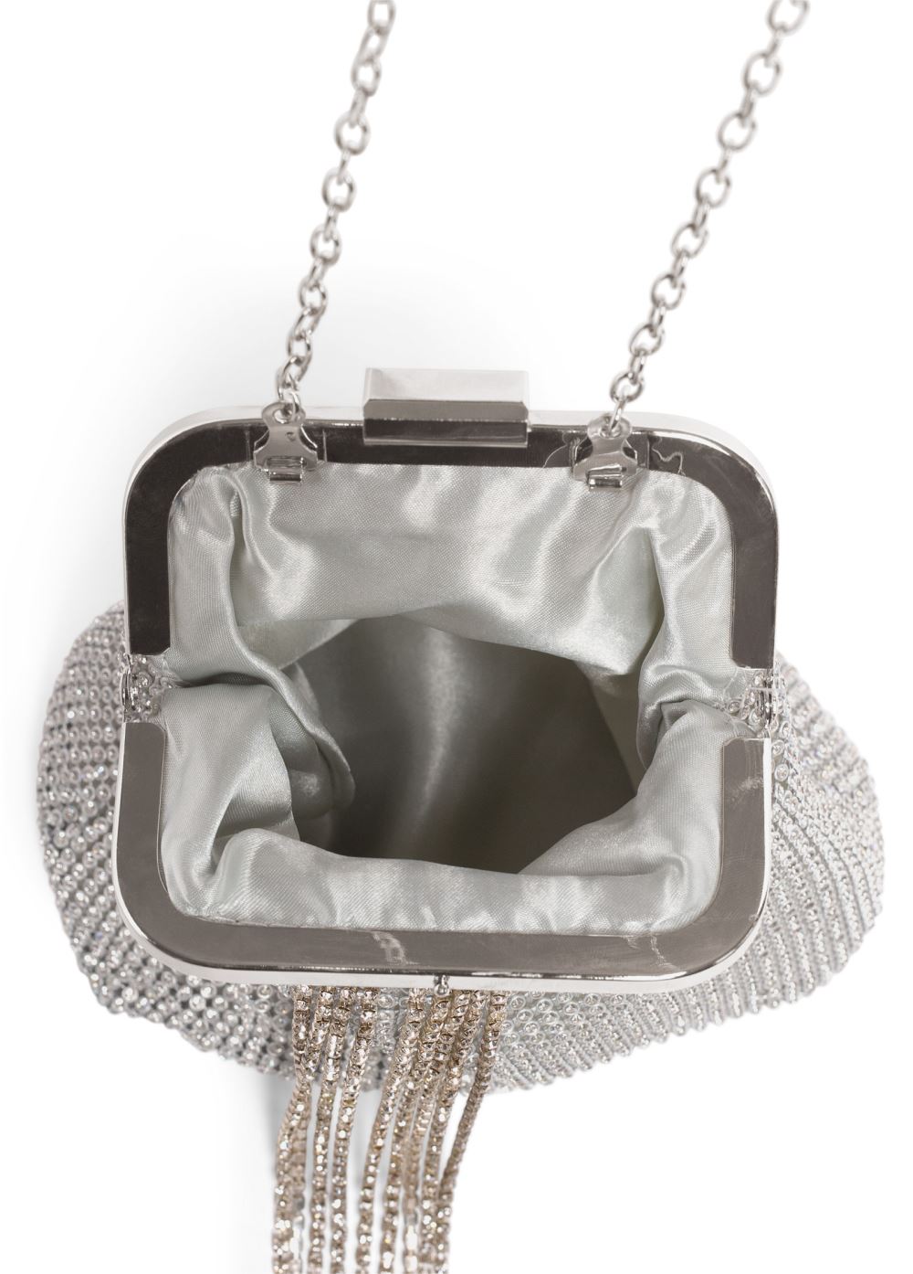 Venus Allover Rhinestone Handbag in Silver