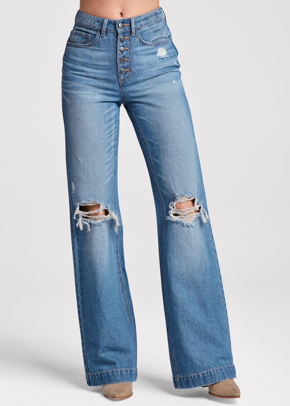 Venus Medium Wash New Vintage Wide Leg Jeans