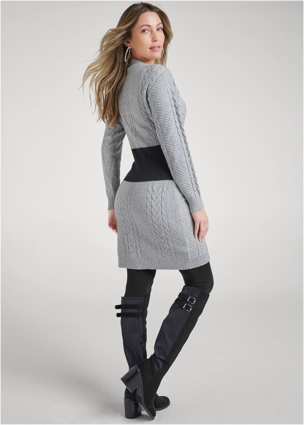 Venus VENUS | Colorblock Cardigan in Grey Multi