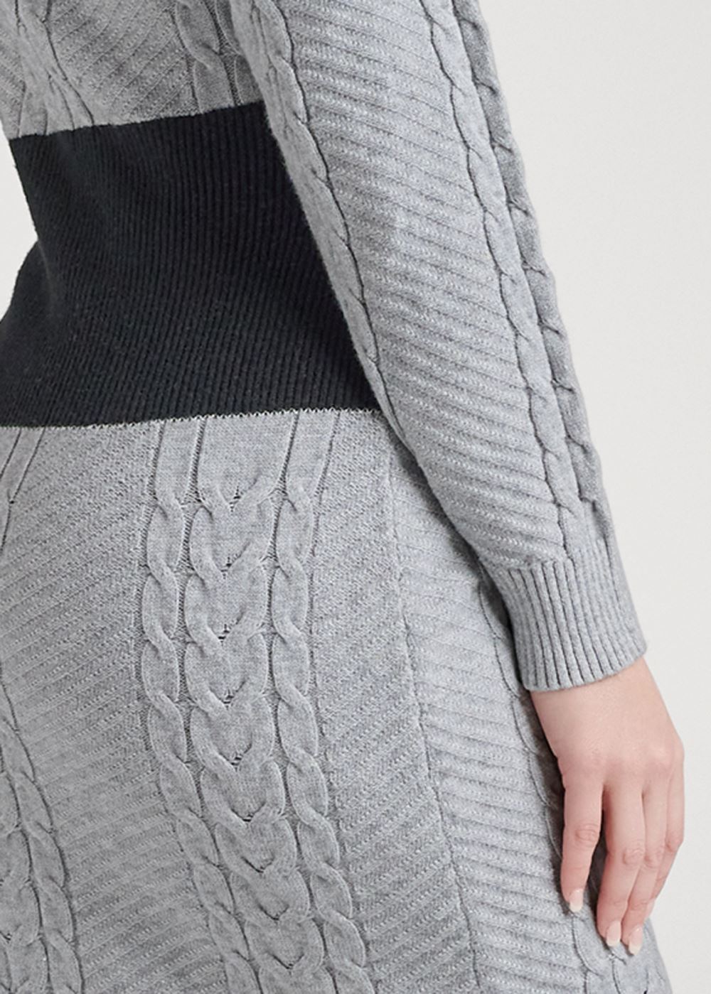 Venus VENUS | Colorblock Cardigan in Grey Multi