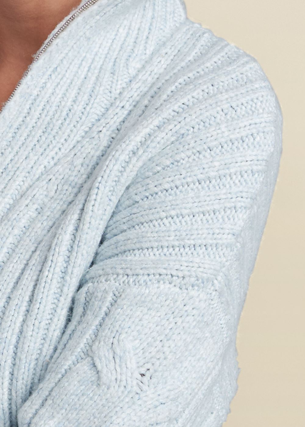 Venus VENUS | Quarter Zip Sweater in Heathered Blue