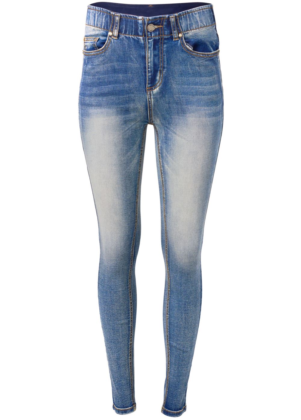 Venus Medium Wash ELASTIC WAISTBAND JEANS