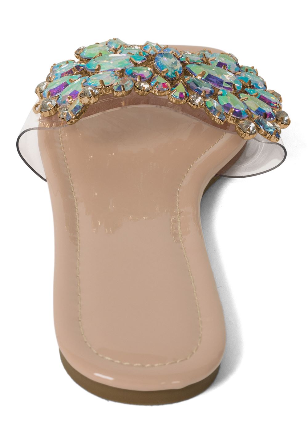 Venus Rhinestone Sandals in Natural Multi