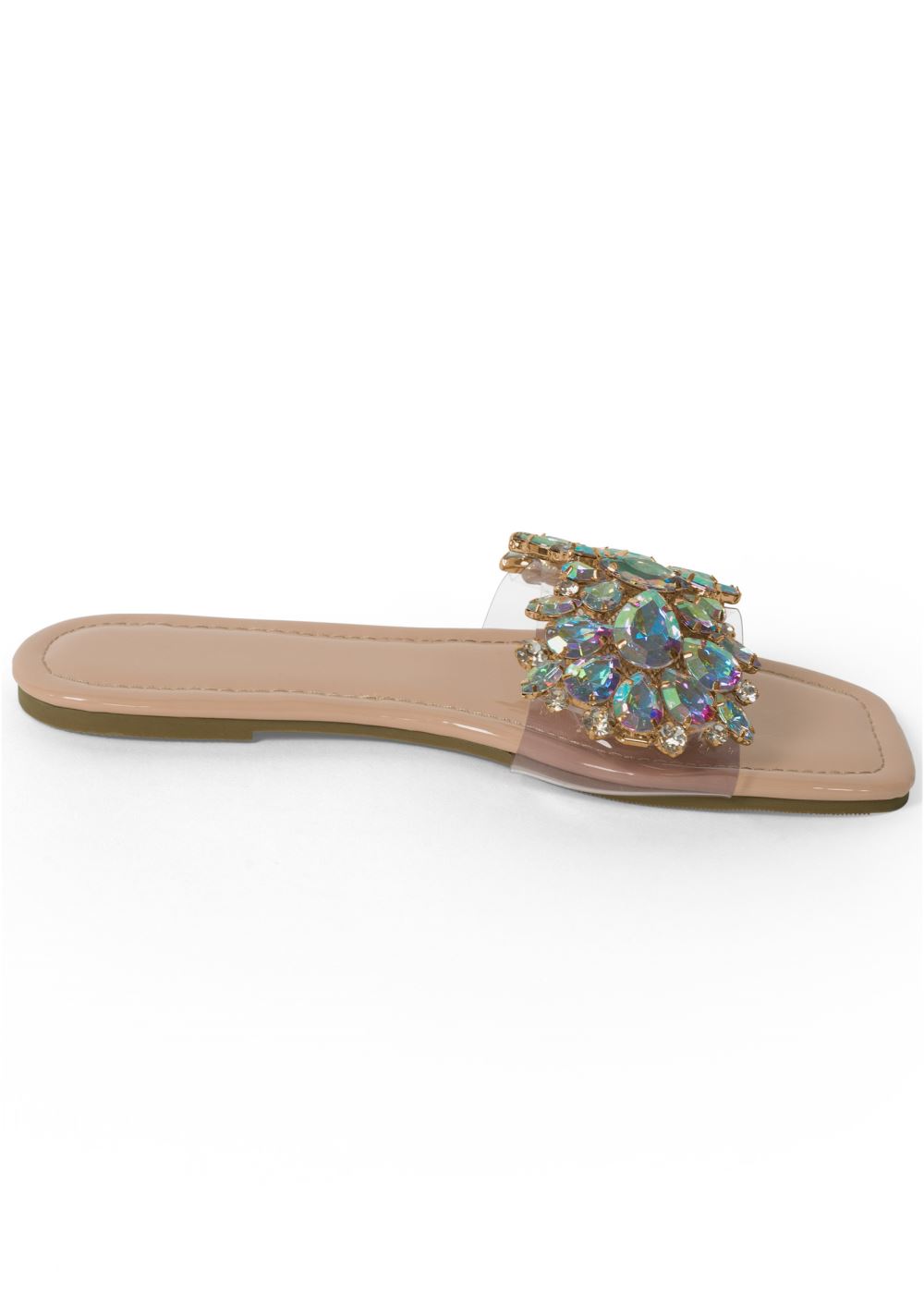 Venus Rhinestone Sandals in Natural Multi