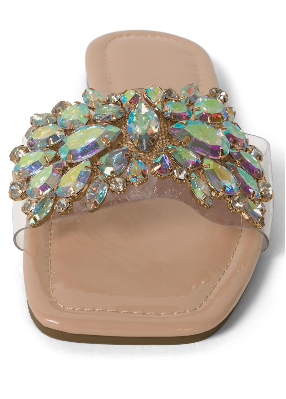 Venus Rhinestone Sandals in Natural Multi