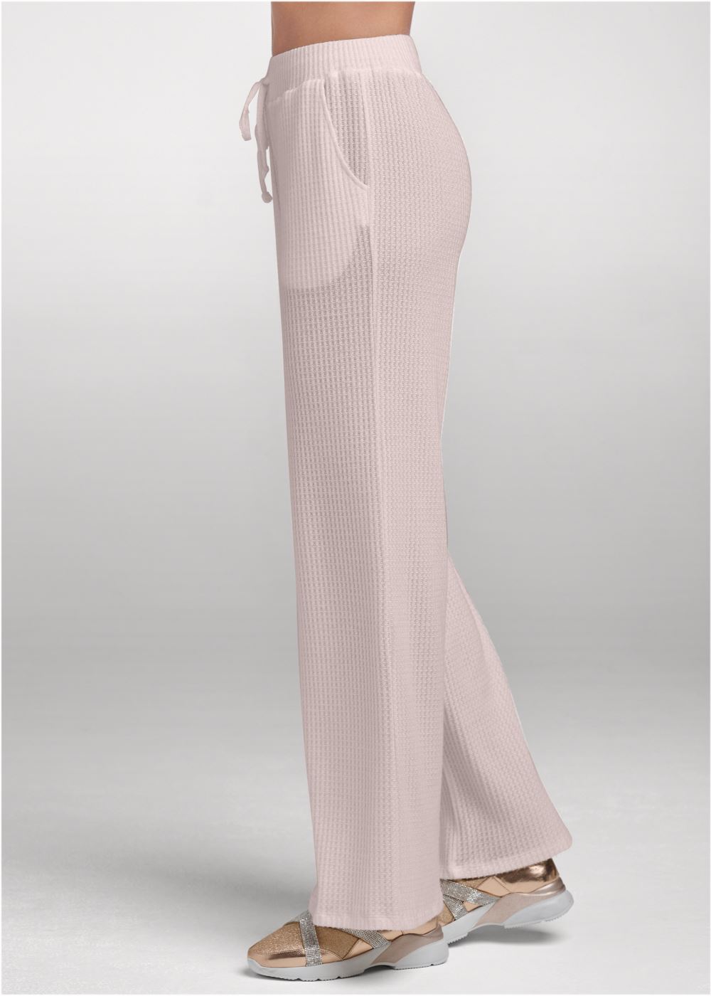 Venus Brushed Waffle Lounge Pants in Mauve