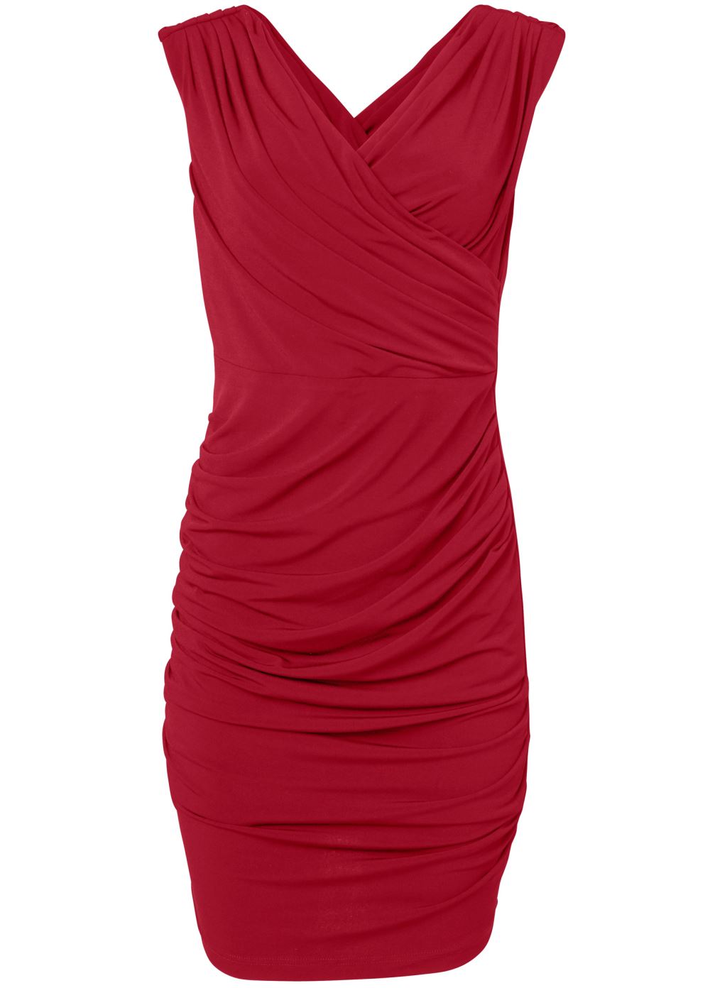 Venus Ruched Bodycon Dress - Red
