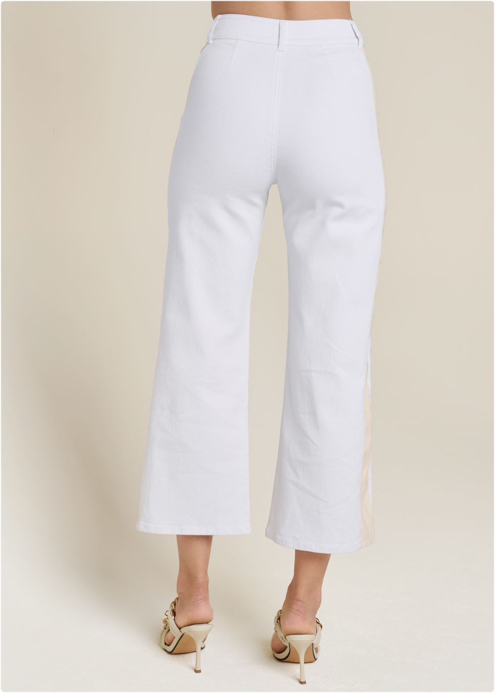 Venus White Multi STRAIGHT LEG PANEL JEANS