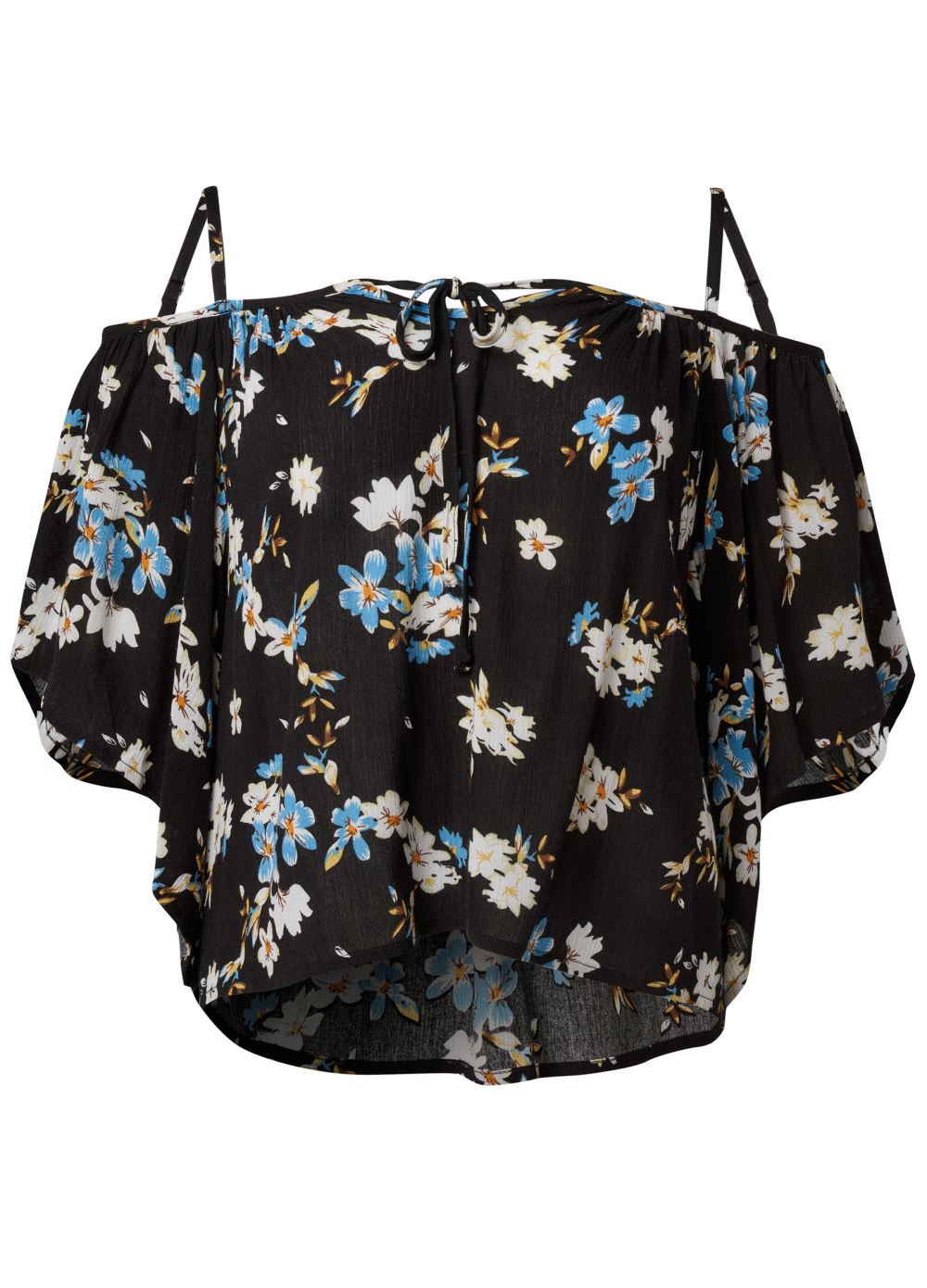 Venus Cold Shoulder Top in Black Multi