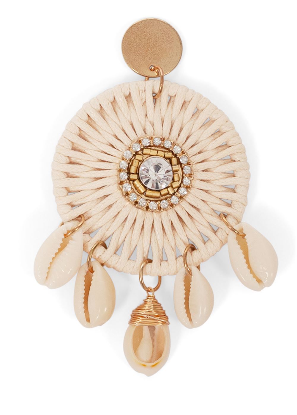 Venus Shell Drop Earrings in Cream