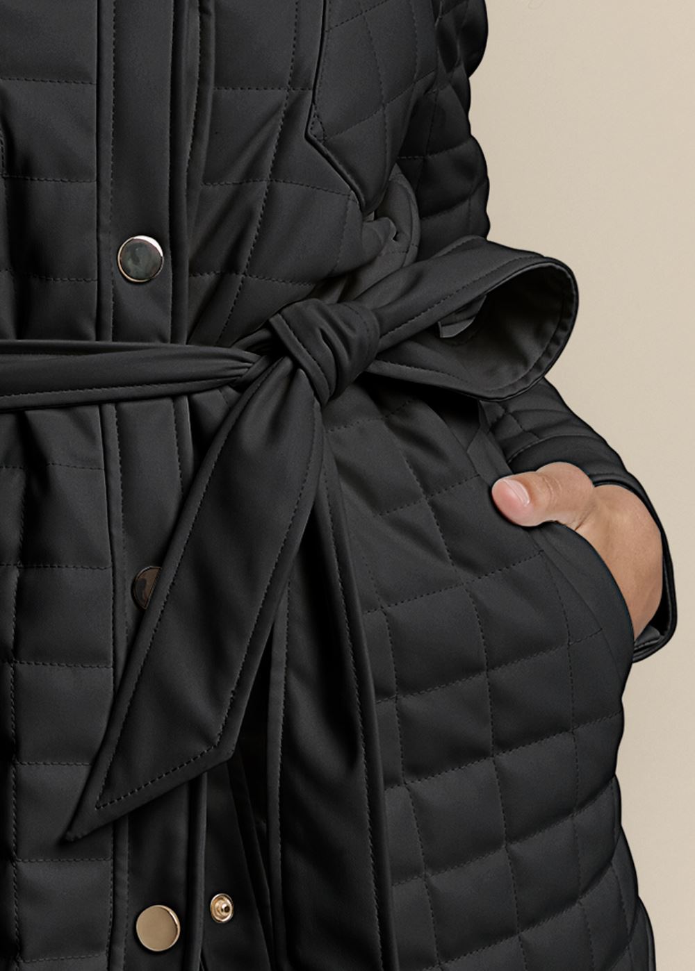Venus Faux-Leather Shacket in Black