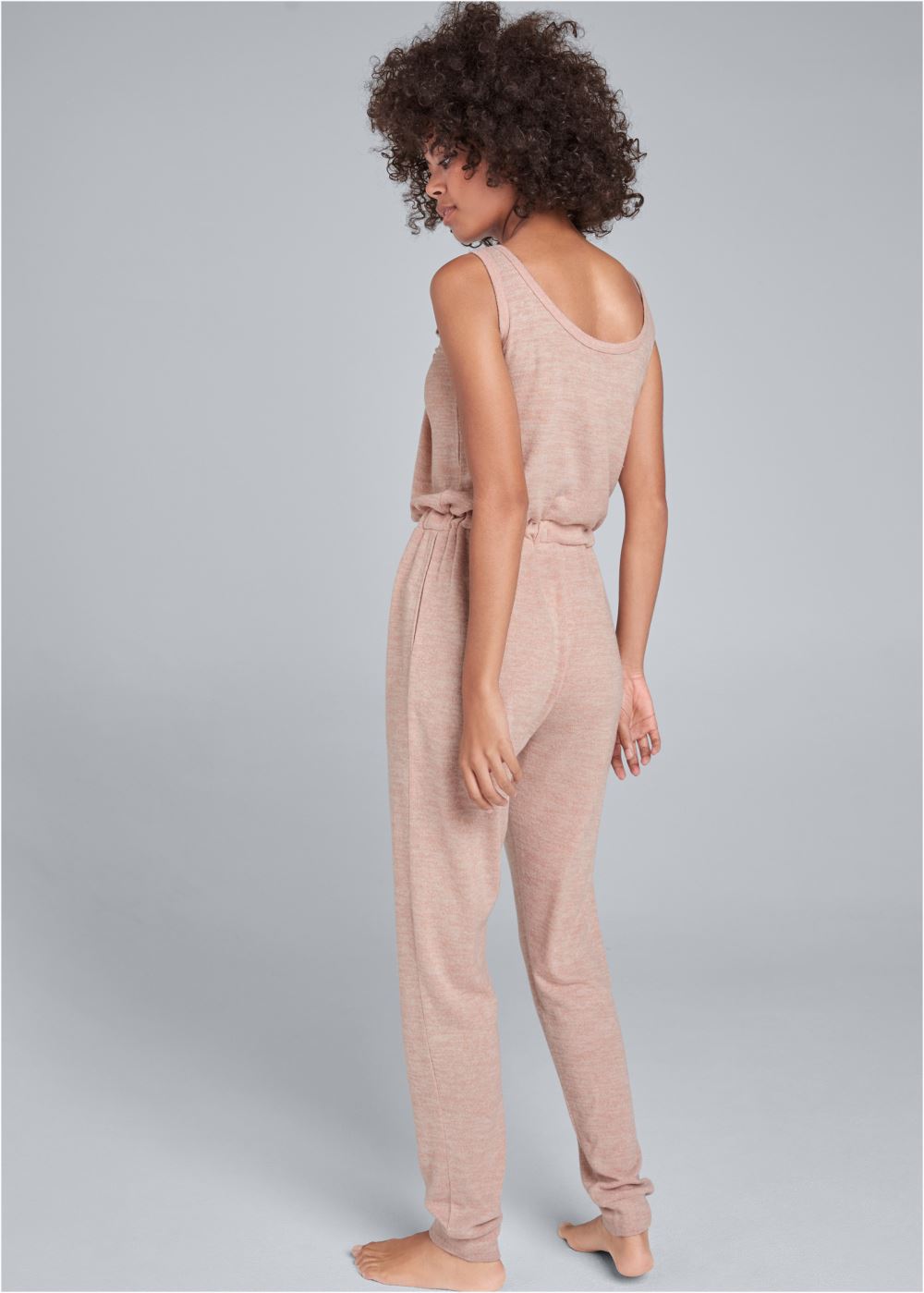 Venus Cozy Hacci Jumpsuit in Pink