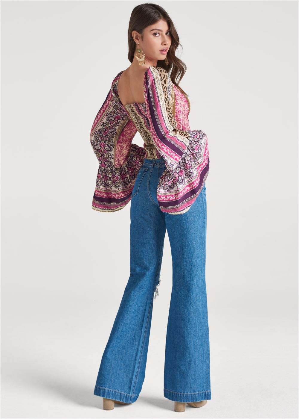 Venus Sandstorm Stripe Top in Pink Multi