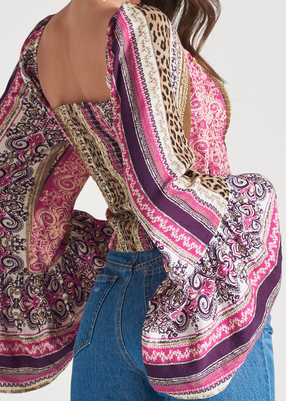 Venus Sandstorm Stripe Top in Pink Multi