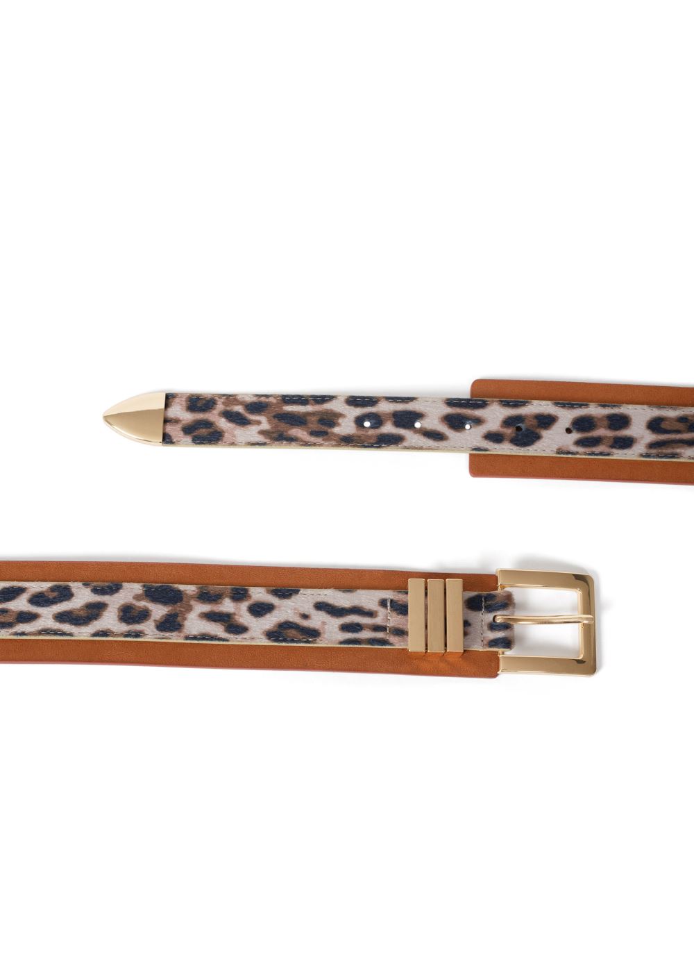 Venus Leopard Detail Belt in Brown Multi
