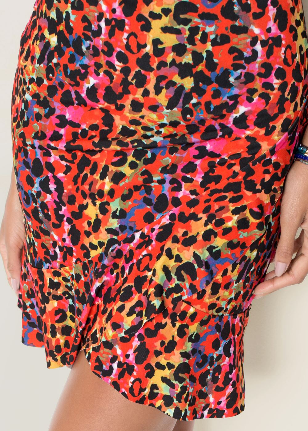 Venus Leopard Printed Dress - Pink Multi