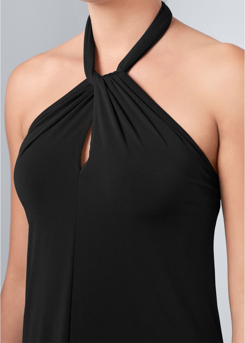 Venus Halter Tie Dress - Black