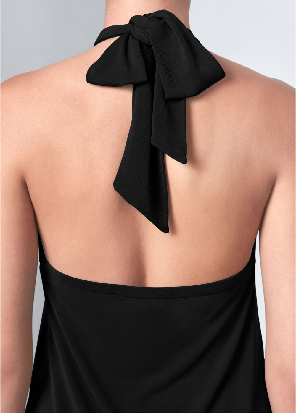 Venus Halter Tie Dress - Black