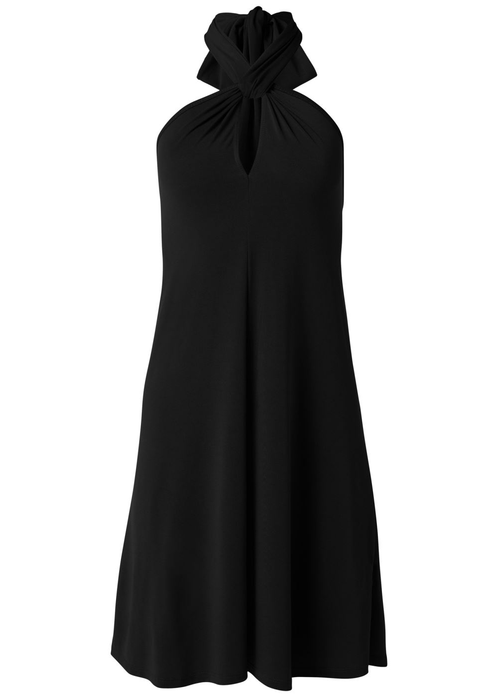 Venus Halter Tie Dress - Black
