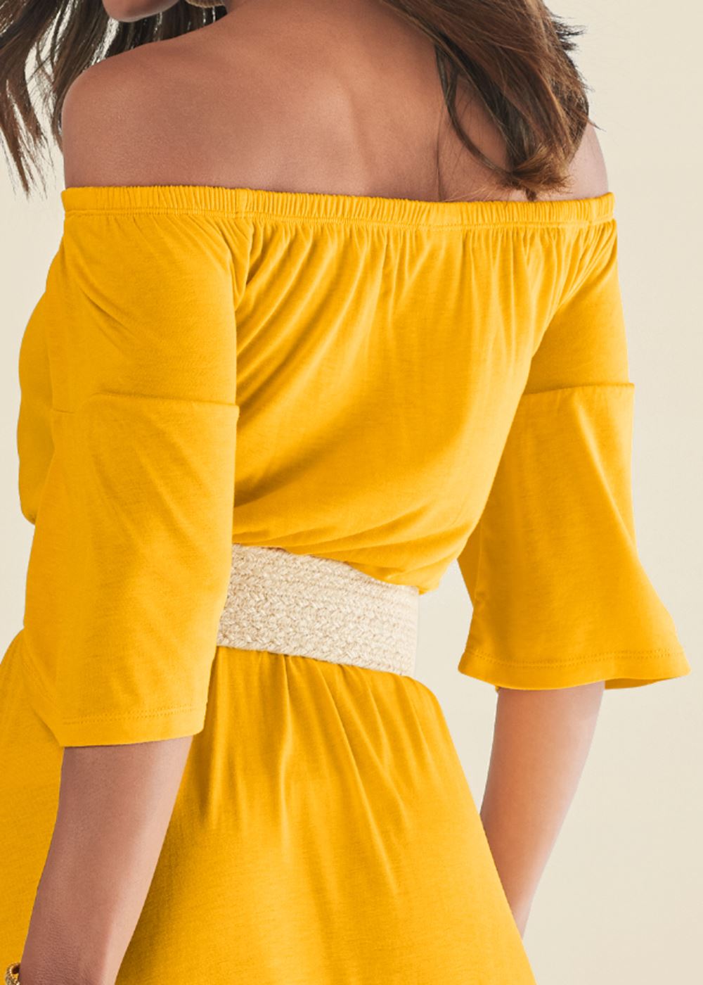 Venus Off-The-Shoulder Maxi Dress - Yellow