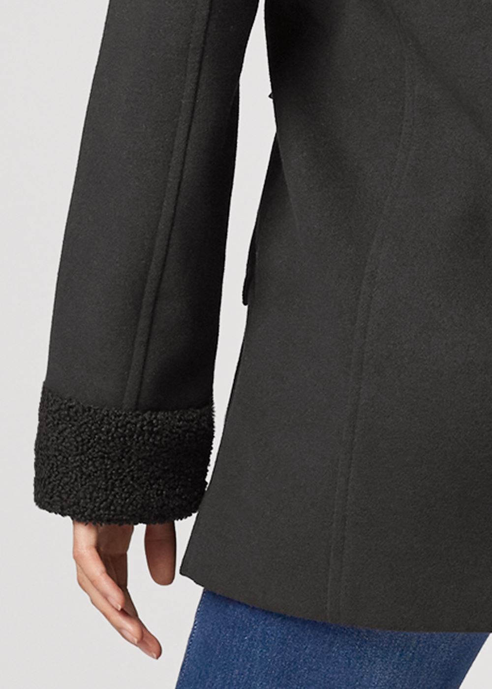 Venus Mid-Length Moto Jacket in Black