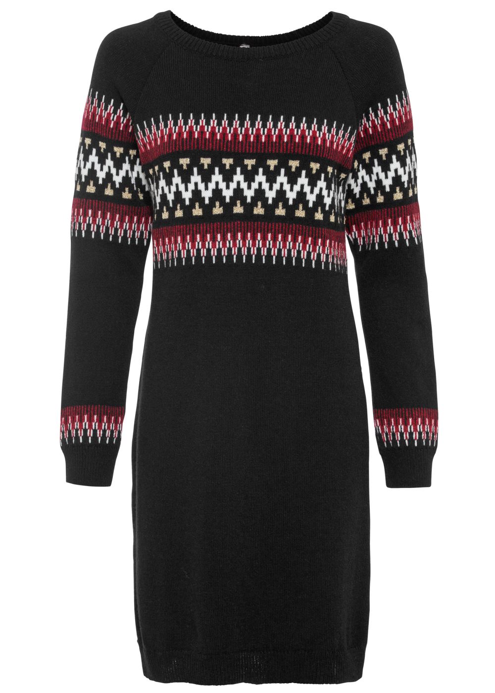 Venus Printed Sweater Dress - Black Multi