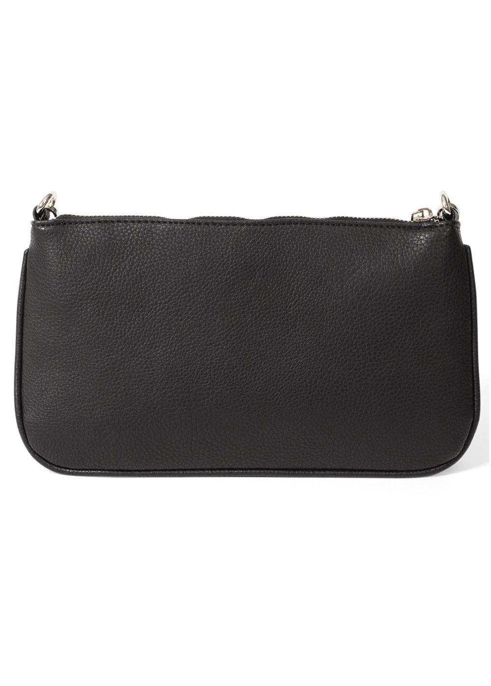 Venus Stud-Embellished Crossbody in Black & Silver