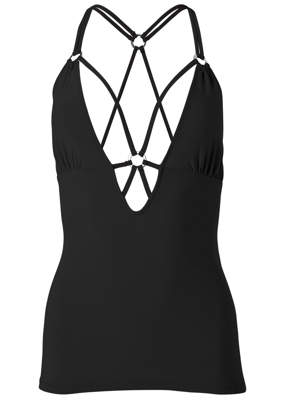 Venus Strappy Detail Top in Black