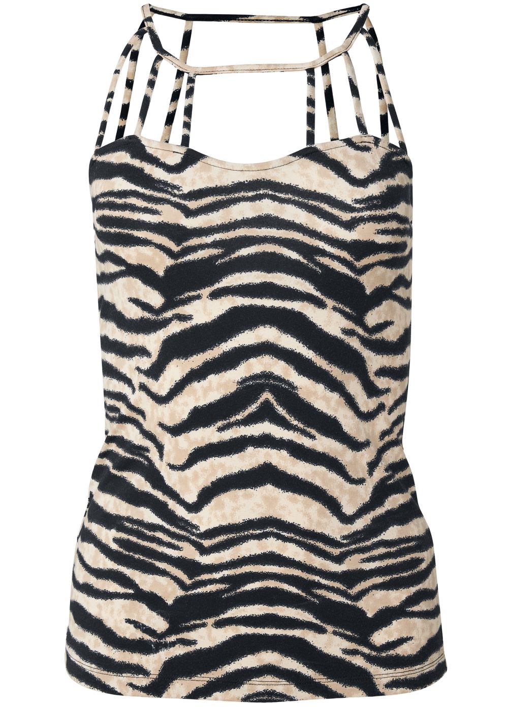 Venus Strappy Detail Top in Black Multi
