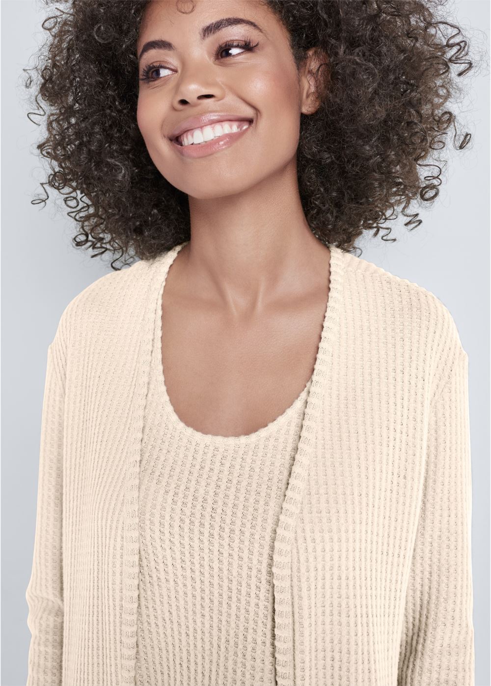 Venus Cozy Waffle 3-Piece Set in Oatmeal