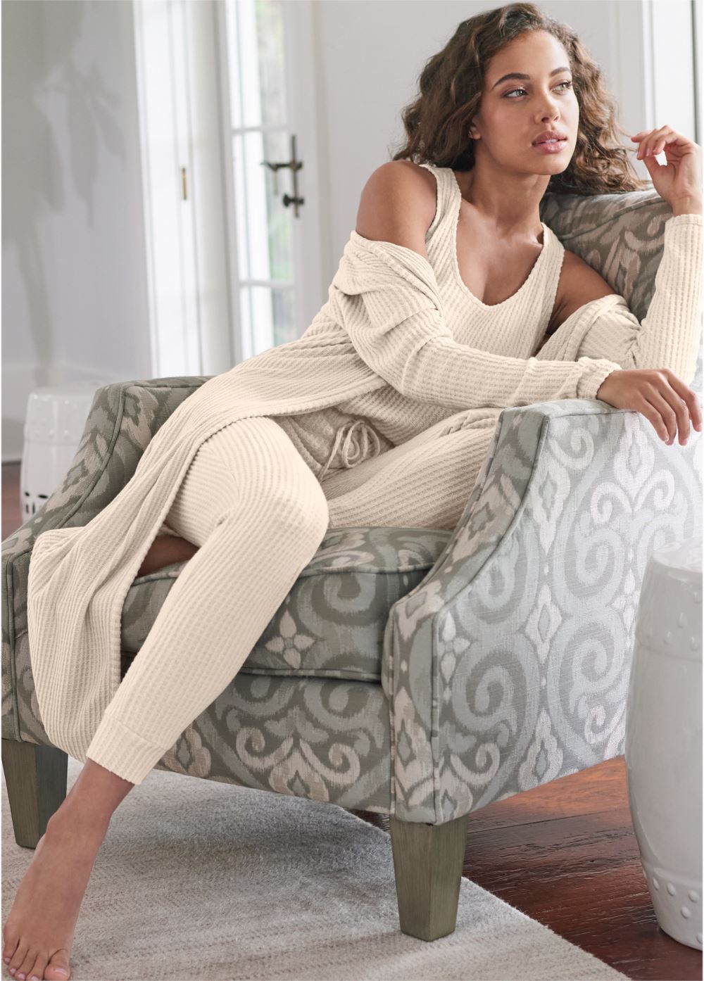 Venus Cozy Waffle 3-Piece Set in Oatmeal