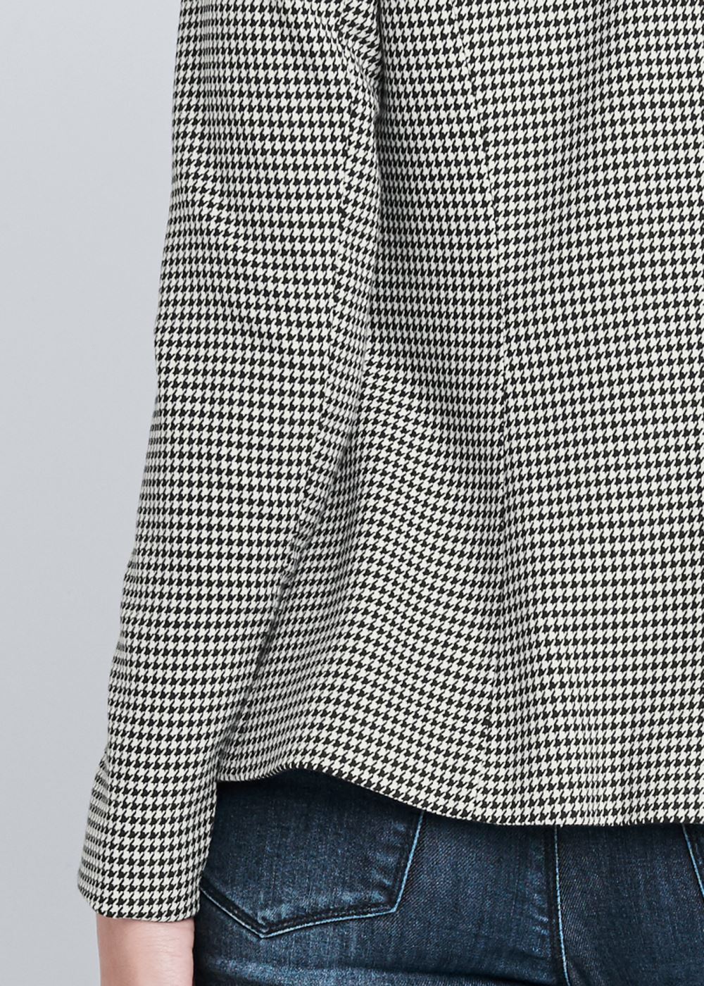 Venus Houndstooth Double Breasted Blazer in Black & White
