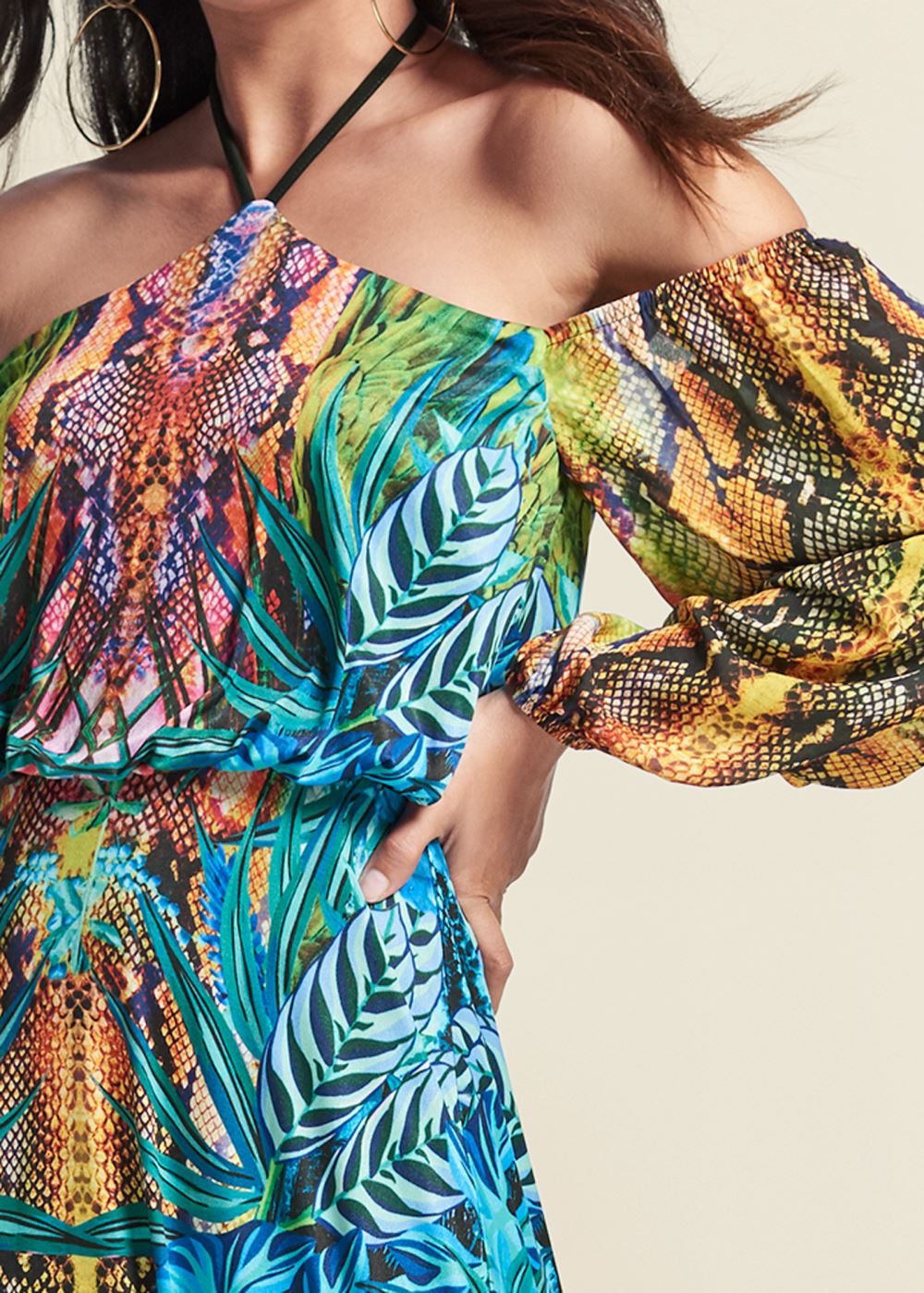Venus Printed Maxi Dress - Blue Multi