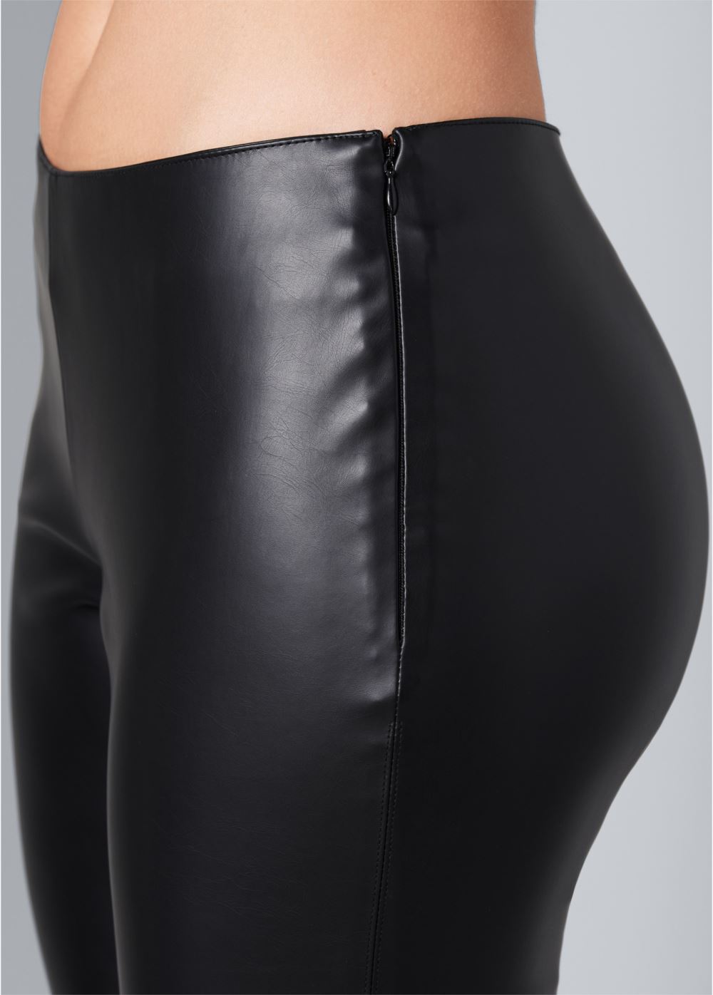 Venus Black Faux-Leather Leggings