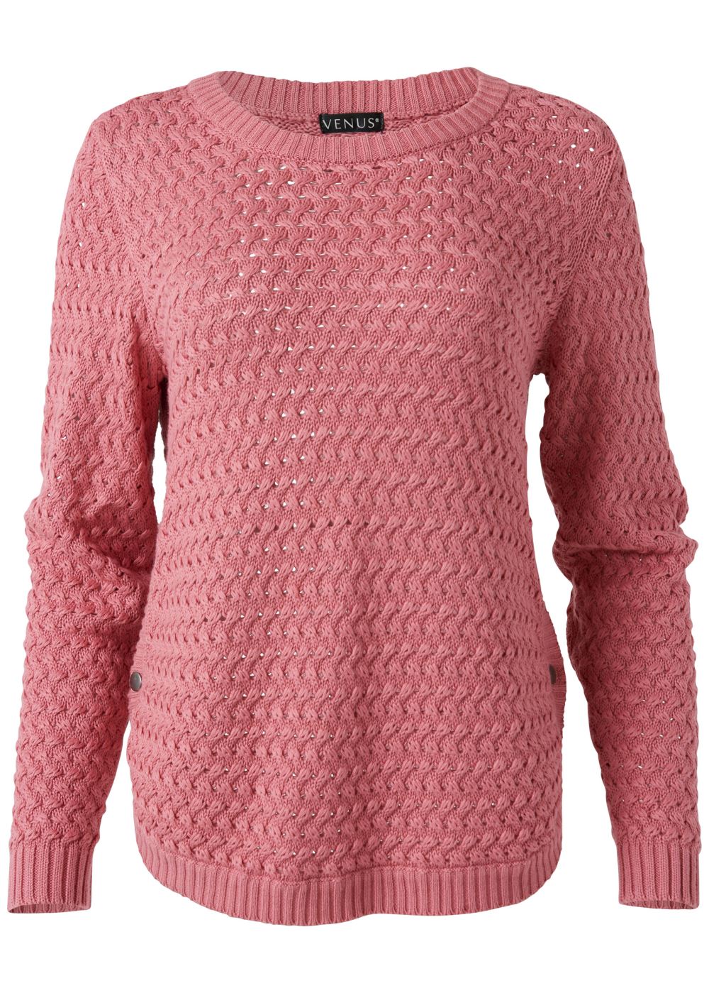 Venus VENUS | Button Detail Sweater in Pink