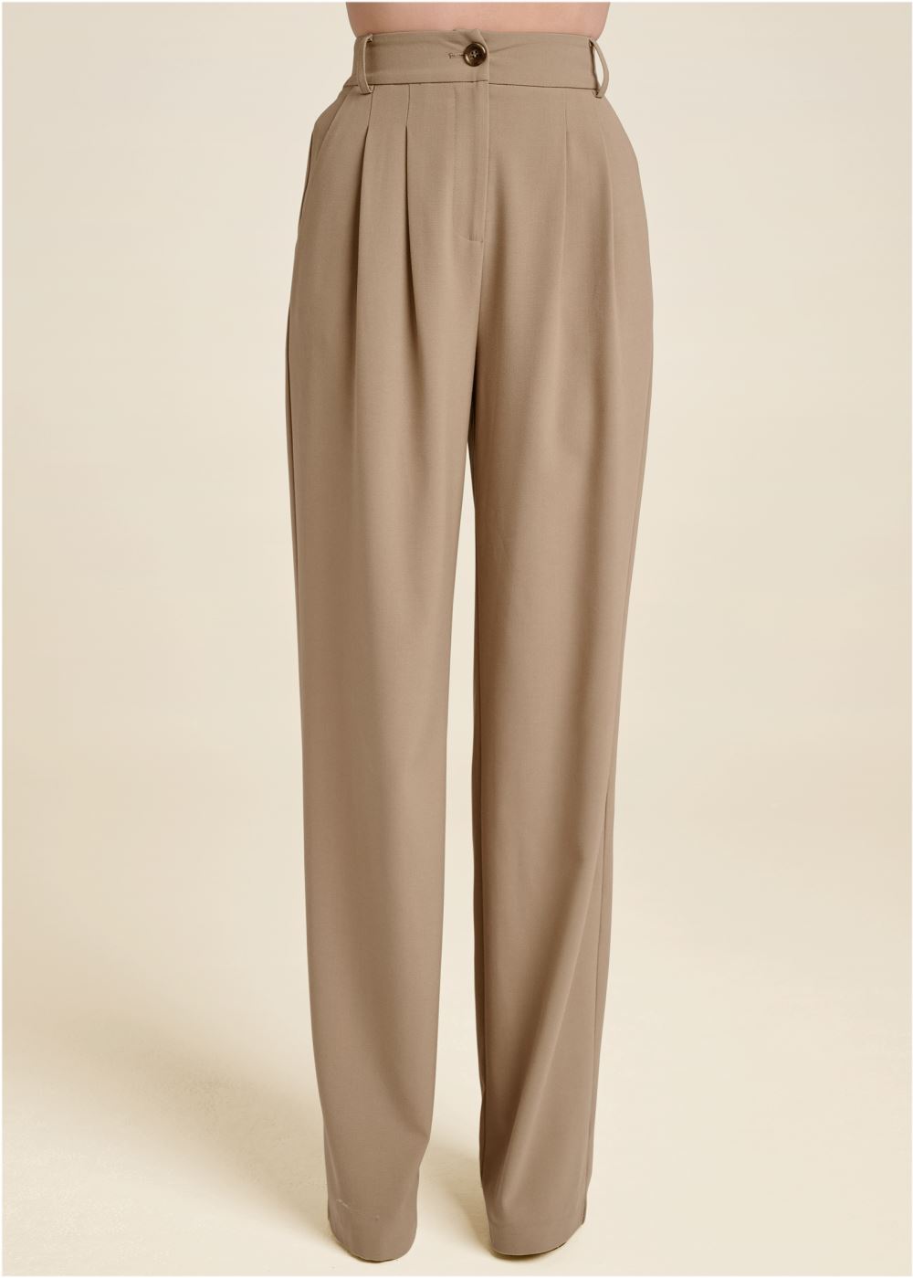 Venus Light Brown WIDE LEG SUITING TROUSER PANTS