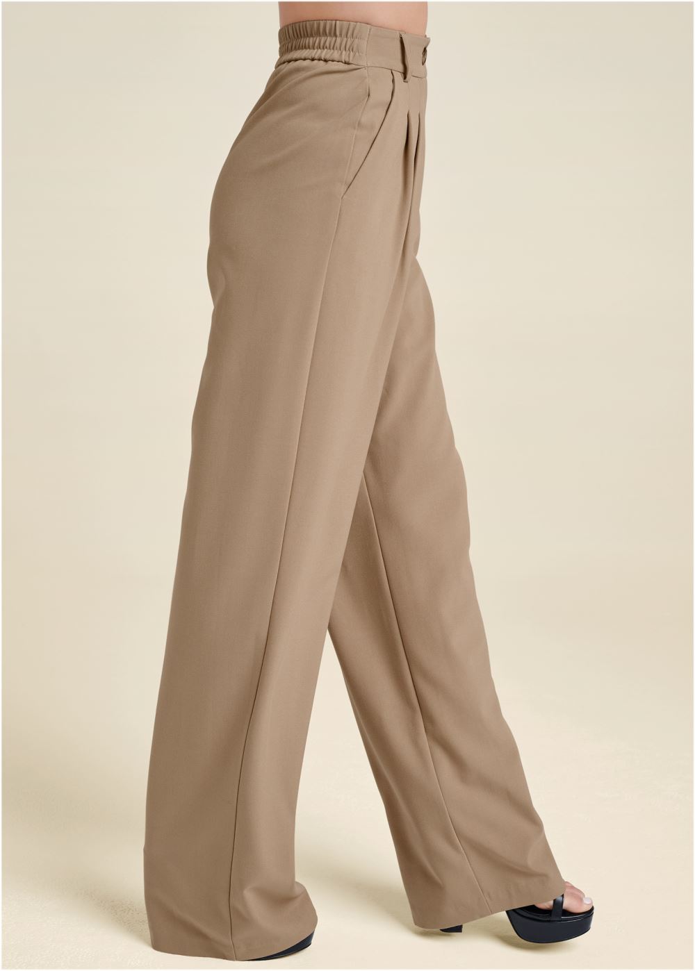 Venus Light Brown WIDE LEG SUITING TROUSER PANTS