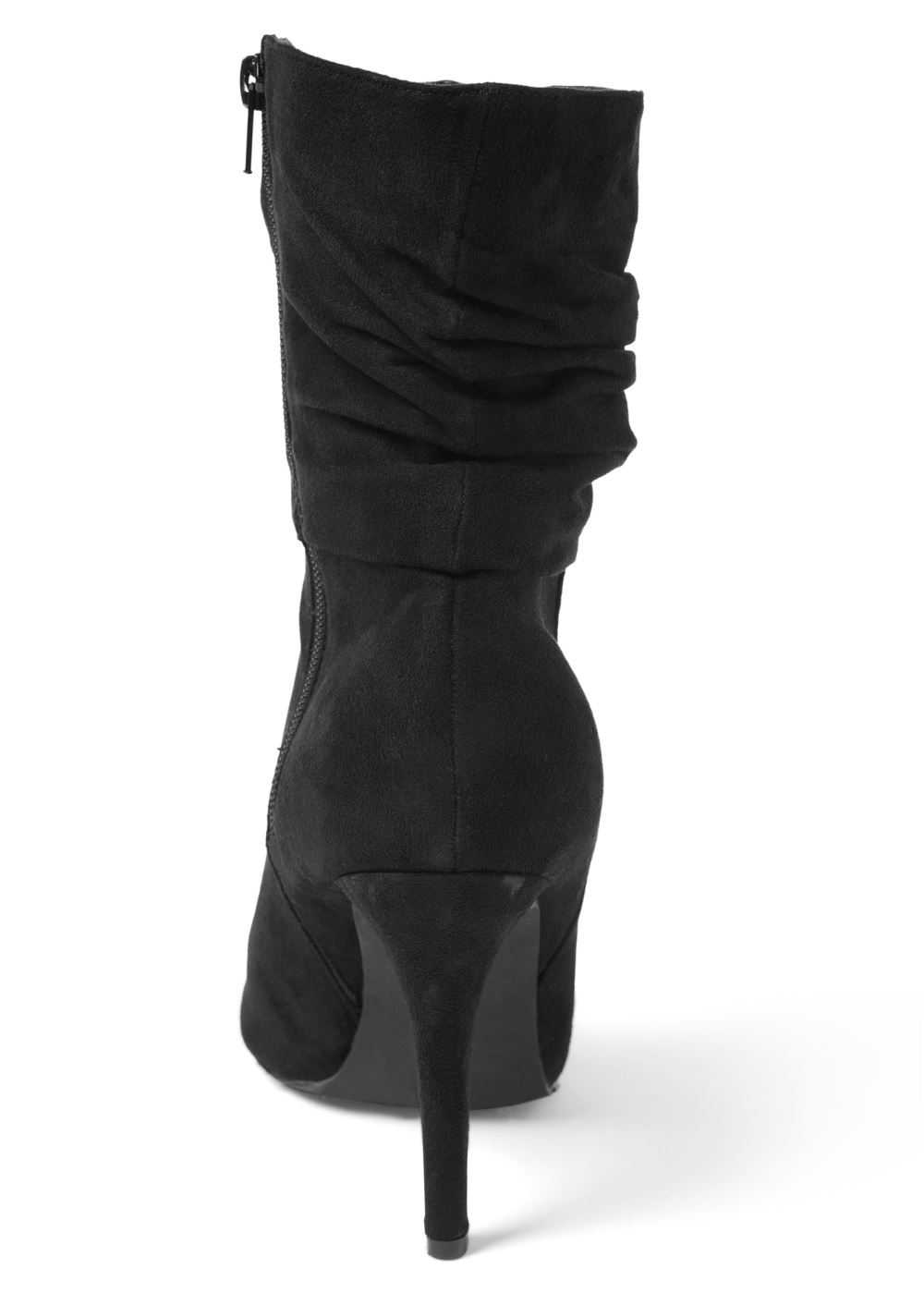 Venus Slouchy Pointed Toe Booties in Black