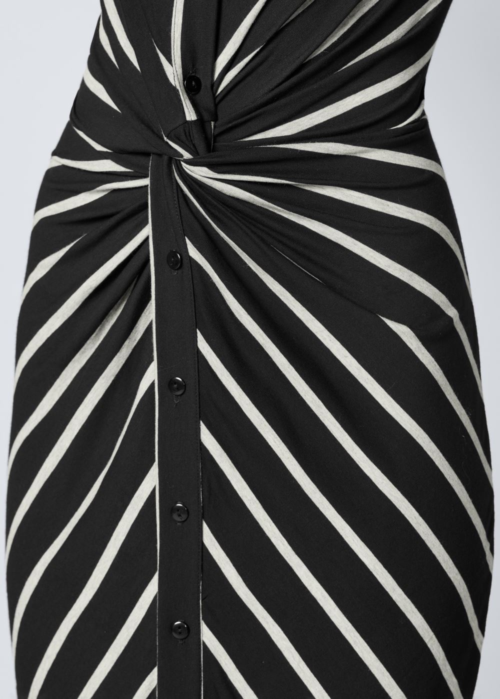 Venus Knot Detail Shirt Dress - Black Multi
