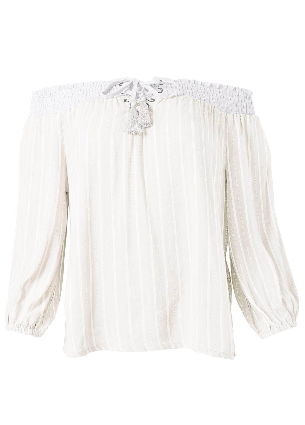 Venus Off-The-Shoulder Top in Cream