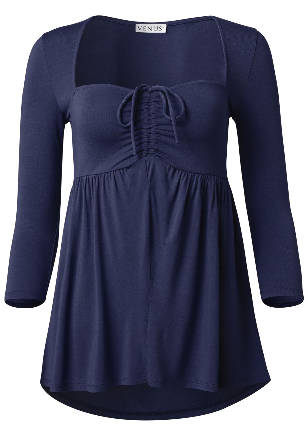 Venus Babydoll Halter-Tie Top in Navy