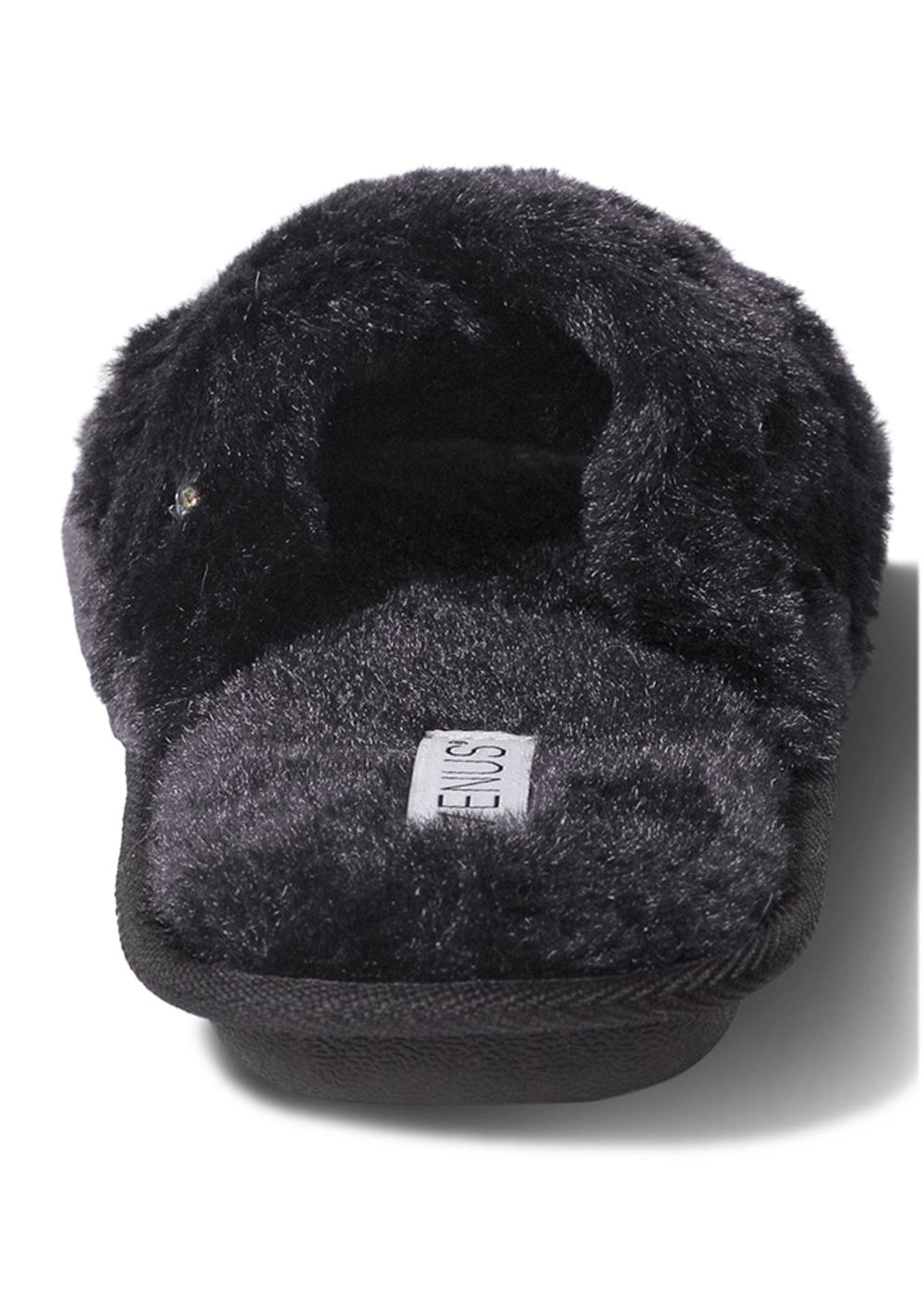 Venus Rhinestone Slide Slippers in Black
