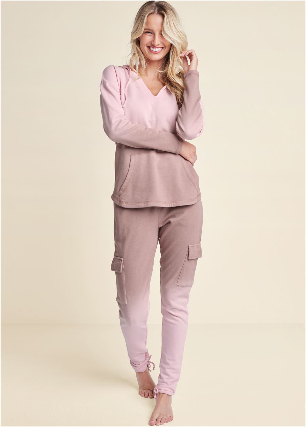 Venus Ombre Lounge Pant Set in Pink Multi