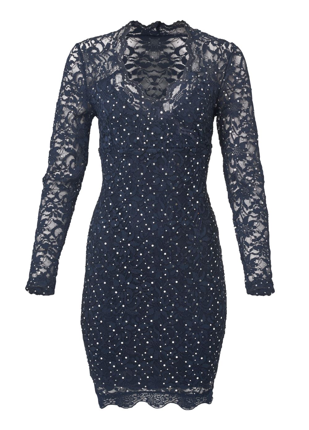 Venus Lace Party Dress - Navy