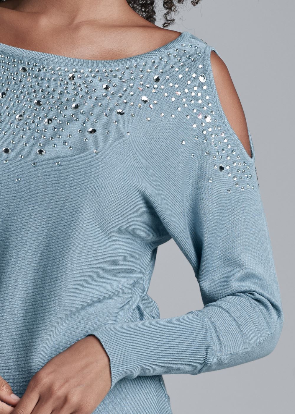 Venus VENUS | Cold-Shoulder Sweater in Blue